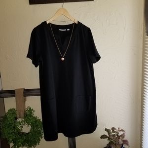Casual black knit dress